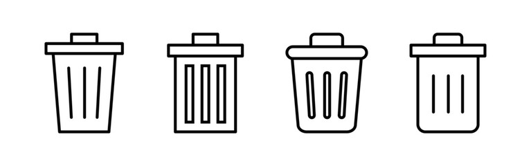 Trash icon vector for web and mobile app. trash can icon. delete sign and symbol.