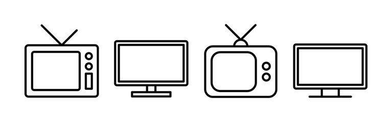 Tv icon vector for web and mobile app. television sign and symbol