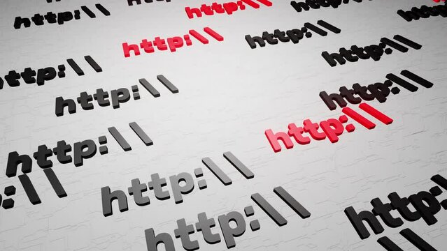Http symbol sign on white background 3d render. Hypertext transfer protocol secure web 3