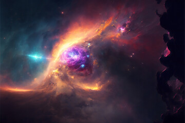 Outer Space nebula galaxy stars sky heavens