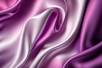 Obraz premium A touch of romance to your project with this pink silk heart background. The soft, wavy folds of satin create a delicate and elegant look, Valentine's Day, love, wedding