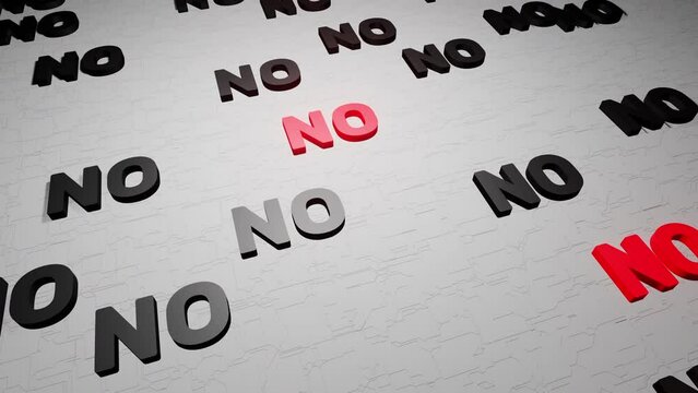 No symbol or nope marks on white background 3d render. Say no or dont like pattern. Negation views