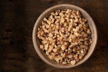 Chopped Nuts in a Bowl