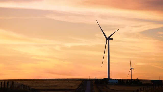 Wind turbine in rural New Mexico near Clovis.