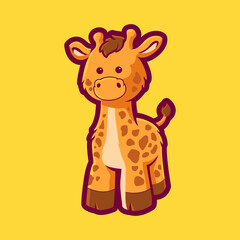 Giraffe doll cartoon character