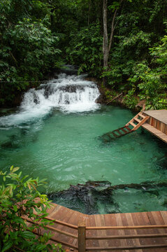 Waterfall on Formiga River, in Jalap&atilde;o, Tocantins, Brazil.