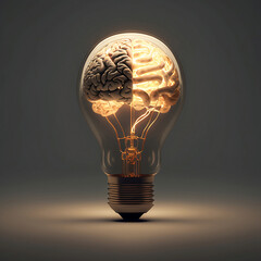 A lightbulb brain idea - version 2 dark lightning