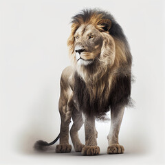 Obraz premium Cave Lion full body image with white background ultra realistic