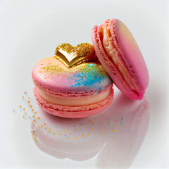 Valentines day themed macaron cookies