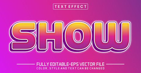Show text editable style effect