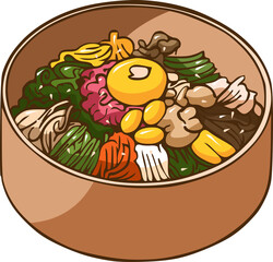 Bibimbap png grapihc clipart design