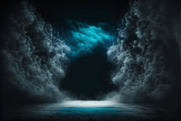 blue and lunimaria cloud text background