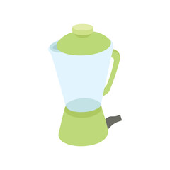 Blender or mixer kitchen tool for cooking. Equipment for smoothie making. Electric machine. Isolated flat vector illustration