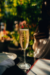 glasses of champagne