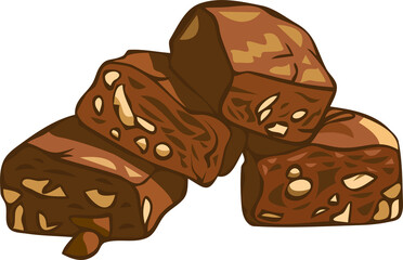Brownies png graphic clipart design