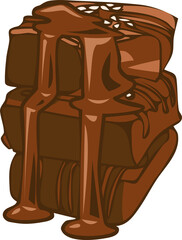Brownies png graphic clipart design