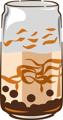 Bubble tea png graphic clipart design