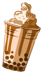 Bubble tea png graphic clipart design