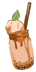 Bubble tea png graphic clipart design