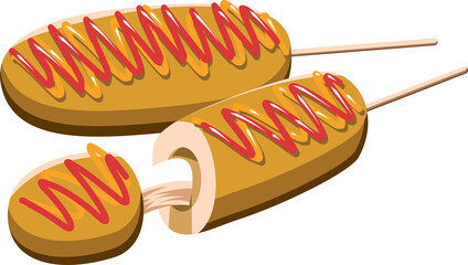 Corndog png graphic clipart design