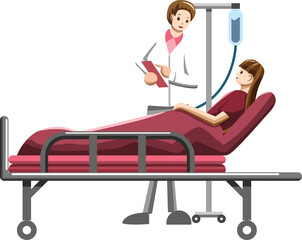 Doctor and patient png graphic clipart design