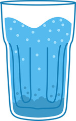 Glass of water png graphic clipart design