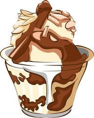 ice cream sundae png graphic clipart design