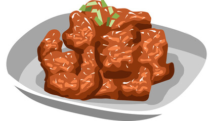 korean fried chicken png graphic clipart design
