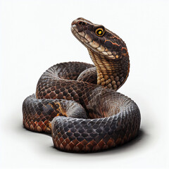 Fototapeta premium Cottonmouth full body image with white background ultra realistic