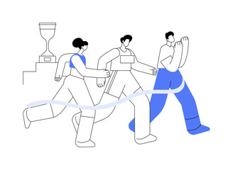 Marathon abstract concept vector illustration.