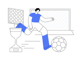 Soccer abstract concept vector illustration.