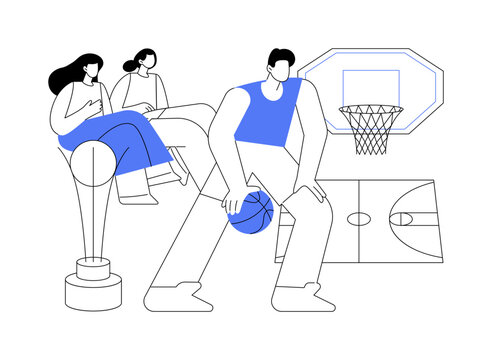 Basketball abstract concept vector illustration.