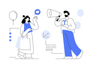 Promotion strategy abstract concept vector illustration.