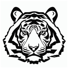 Vector drawing of tiger head