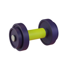 3d dumbbell icon illustration