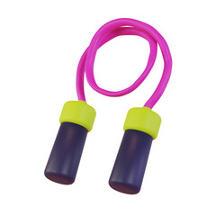 3d skipping rope icon illustration