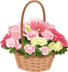 flower basket png graphic design