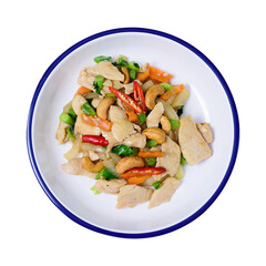 Thai food, Stir fried chicken with cashew nut on transparent png
