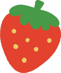 ふんわりかわいいいちごのイラスト