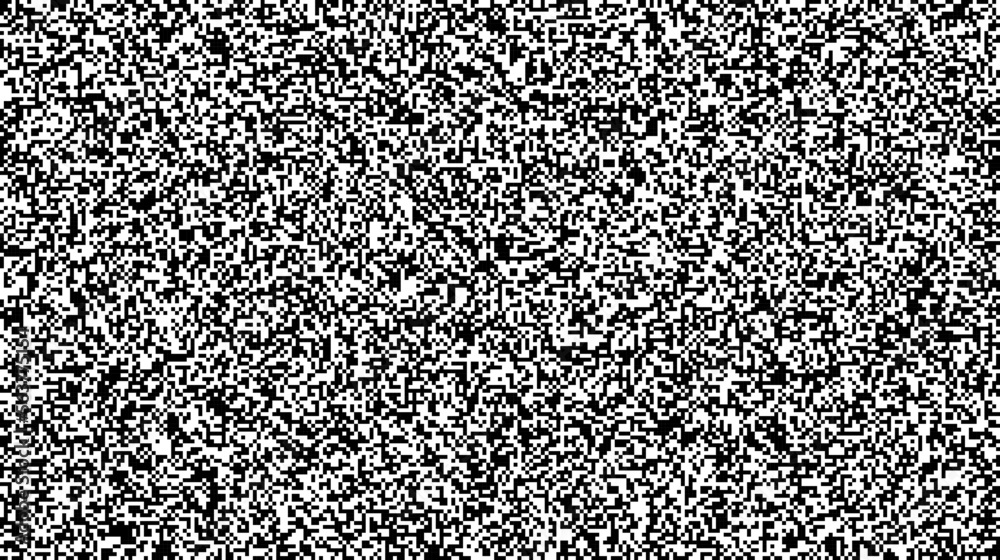 Poster seamless pixelated tv noise texture. white noise signal grain. television screen interferences and g