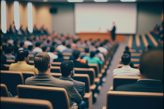 people in the conference lecture hall