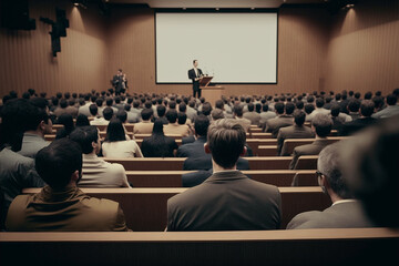 people in the conference lecture hall