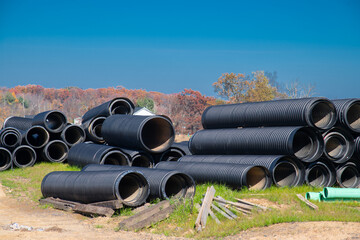 large sewer pipes plastic tubestreet system canalization