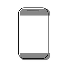 Screen of Smart phone on isolated background.