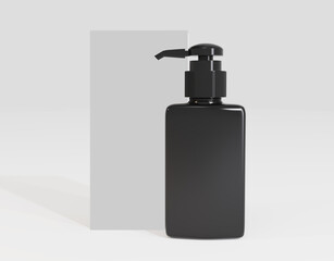 Plastic Bottle with Long Nozzle Mockup isolated on white background. 3d illustration