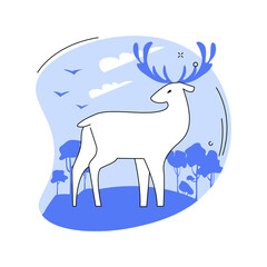 National parks creation abstract concept vector illustration.