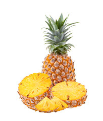  pineapple  isolated on  transparent png