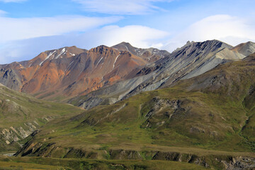 high mountains in Denali National Park Alaska