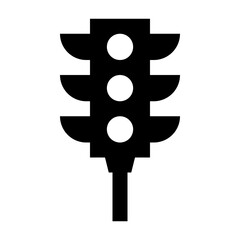 Obraz premium traffic lights glyph icon