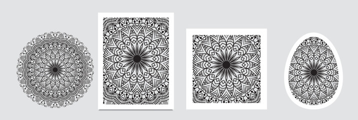 Vector template of banner, horizontal format Spiritual sacred geometry Flower of life and lotus on psychedelic natural